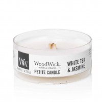 Аромасвеча мини Wood Wick, Белый чай и жасмин