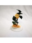 Персиковая роза в стеклянной колбе классик