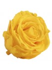 Желтая роза в стеклянной колбе классик