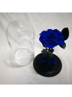 Синяя роза в стеклянной колбе королевская