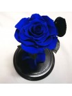 Синяя роза в стеклянной колбе королевская