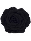 Черная с позолотой роза в стеклянной колбе люкс