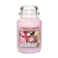 Аромасвеча Yankee Candle в стеклянной банке большая, Свежесрезаные розы