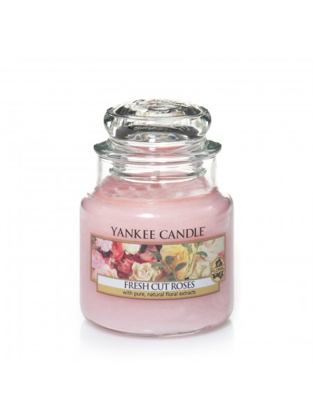 Аромасвеча Yankee Candle в стеклянной банке малая, Свежесрезанные розы